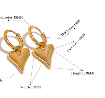 Elemental Heart Lock Earrings